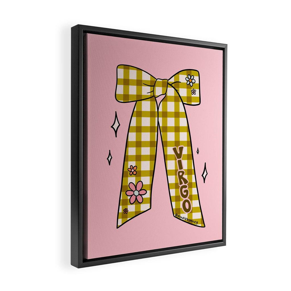 Virgo Bow Framed Canvas Print Gallery Image 2