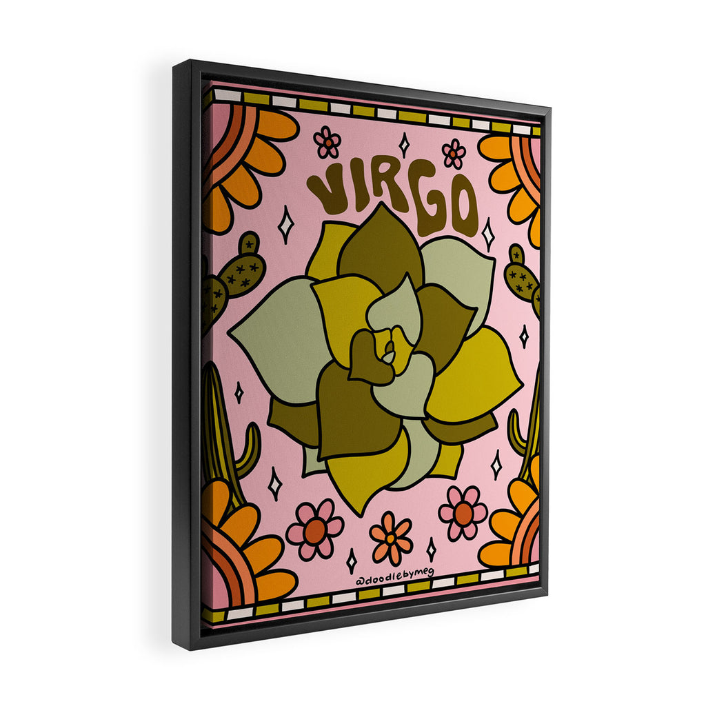 Virgo Cactus Framed Canvas Print Gallery Image 2