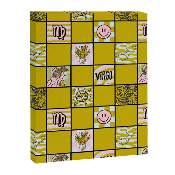 Virgo Checkered Print Canvas Print Gallery Image 1