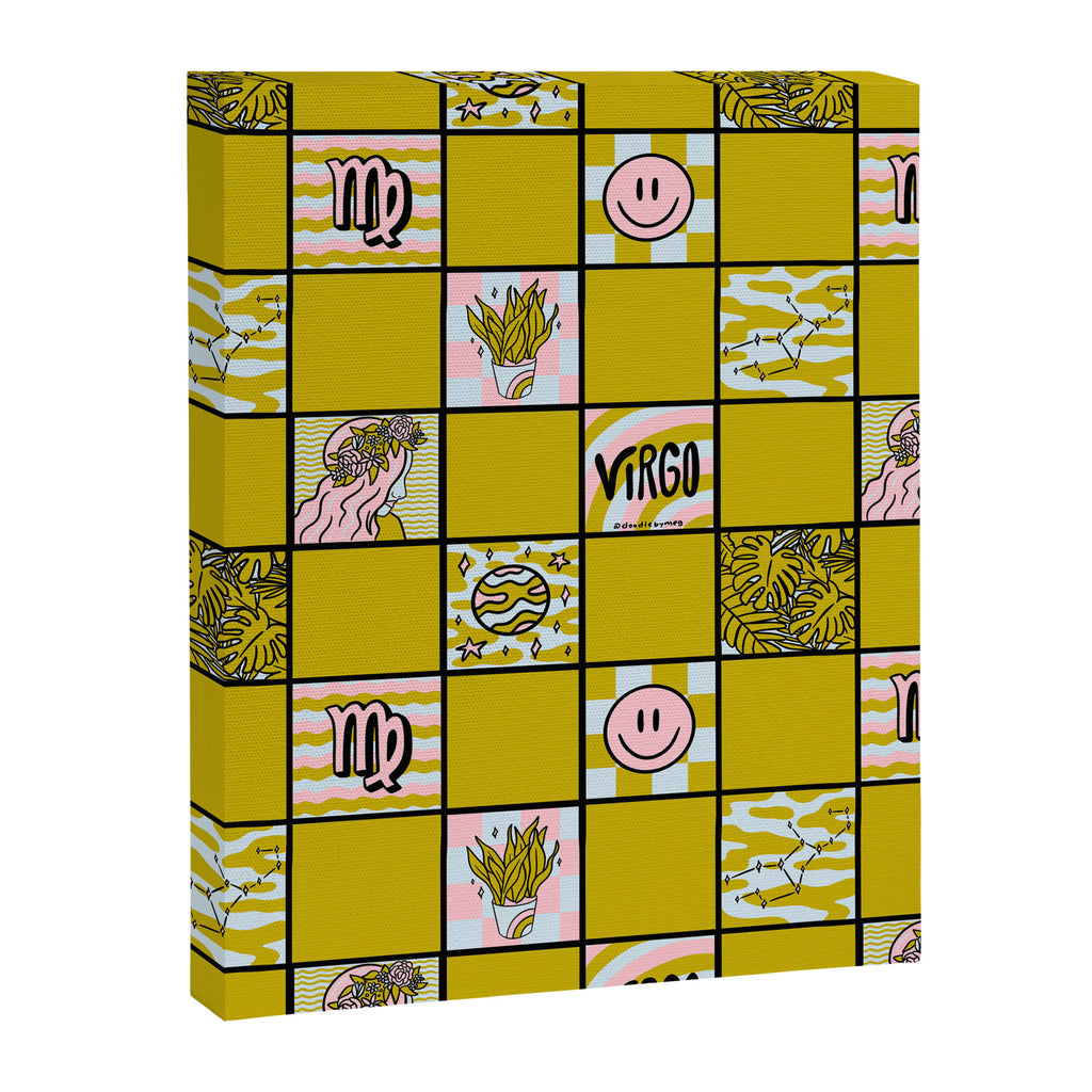 Virgo Checkered Print Canvas Print Gallery Image 8
