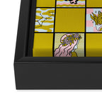 Virgo Checkered Print Framed Canvas Print Gallery Image 3