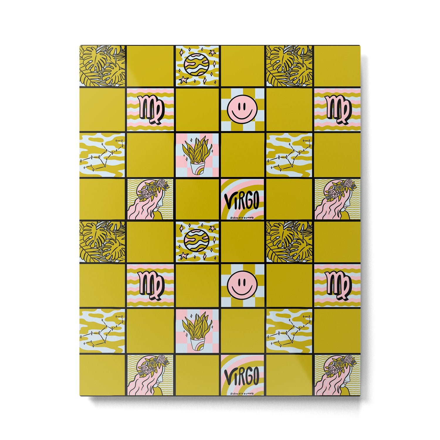 Virgo Checkered Print Metal Print Gallery Image 6