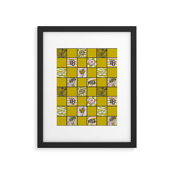 Virgo Checkered Print Framed Art Print Gallery Image 1