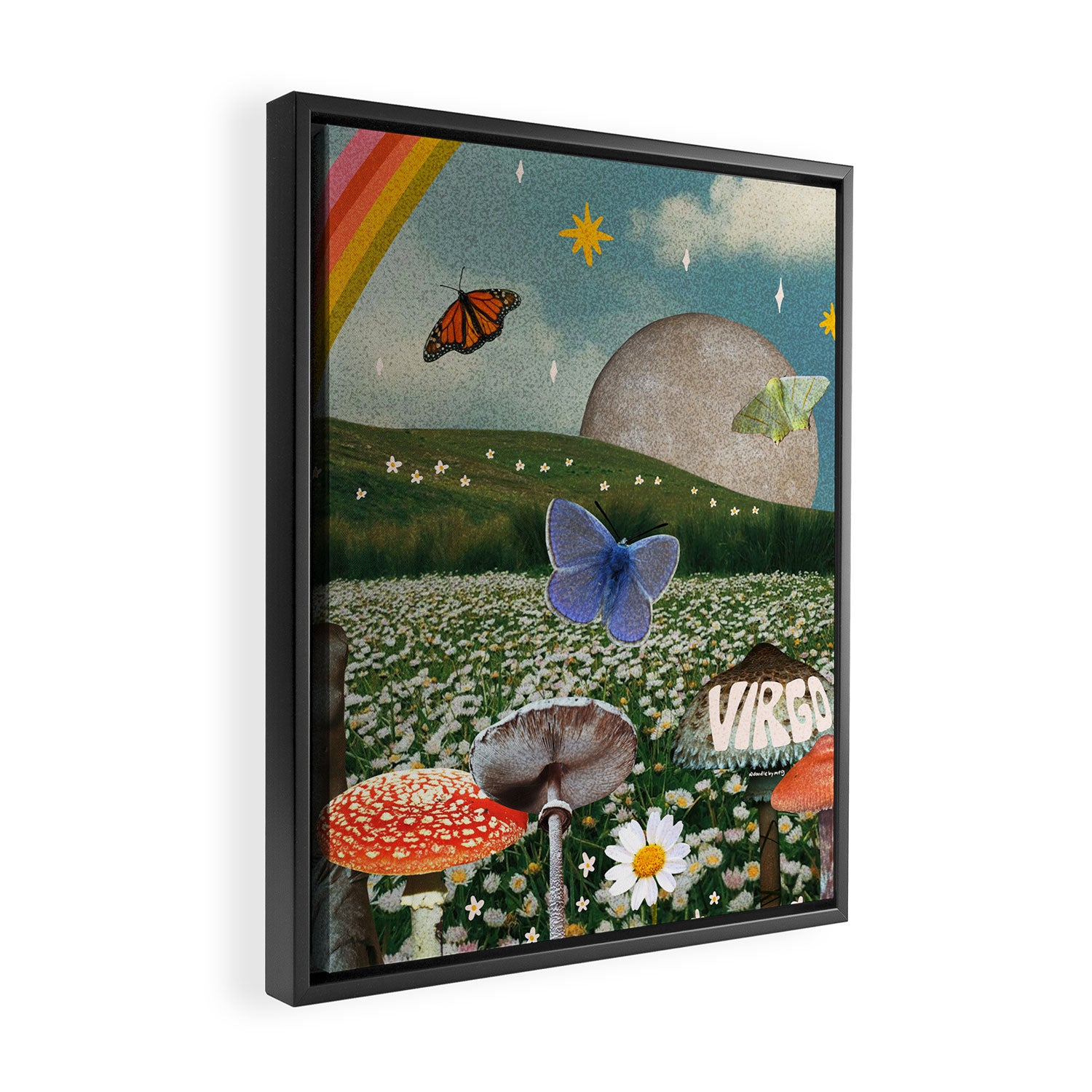 Virgo Collage Framed Canvas Print Gallery Image 2