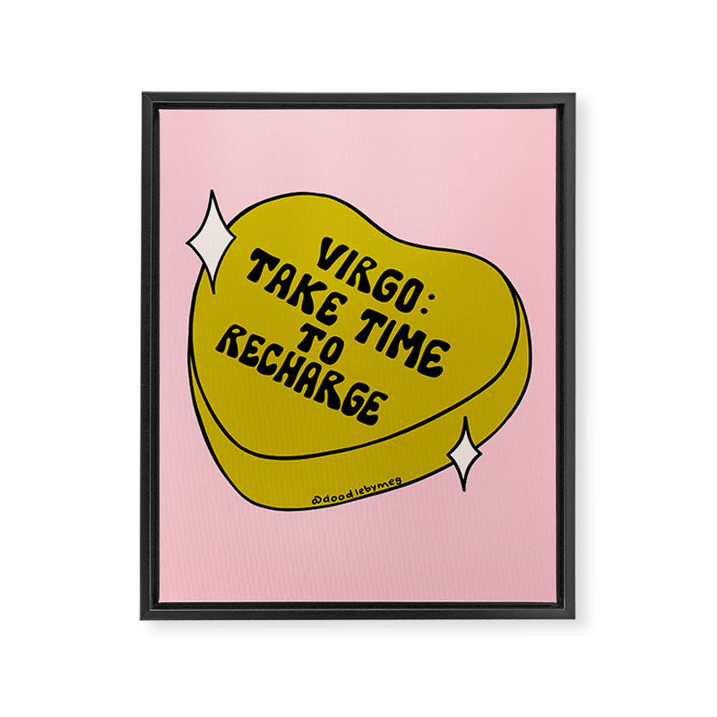 Virgo Conversation Heart Framed Canvas Print Gallery Image 8