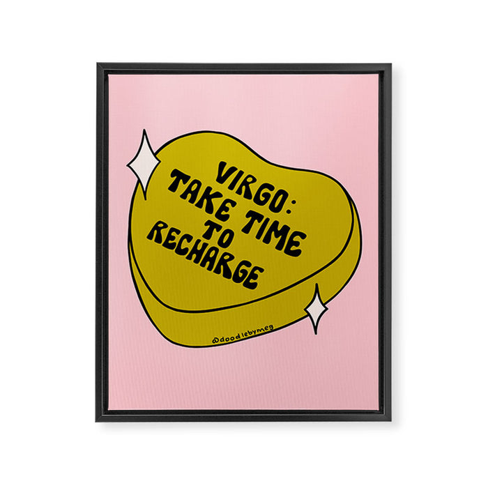 Virgo Conversation Heart Framed Canvas Print Gallery Image 1