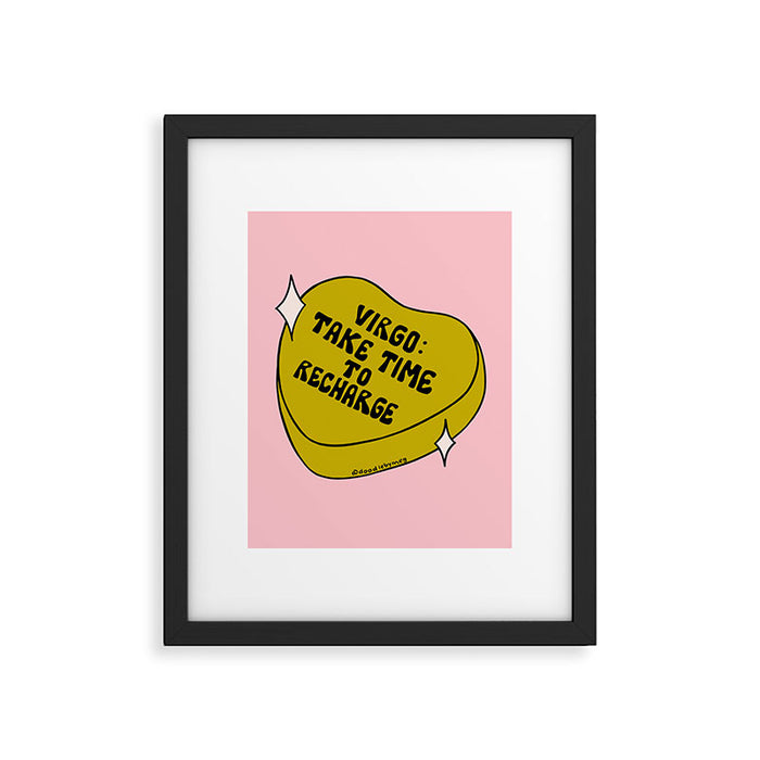 Virgo Conversation Heart Framed Art Print Gallery Image 1