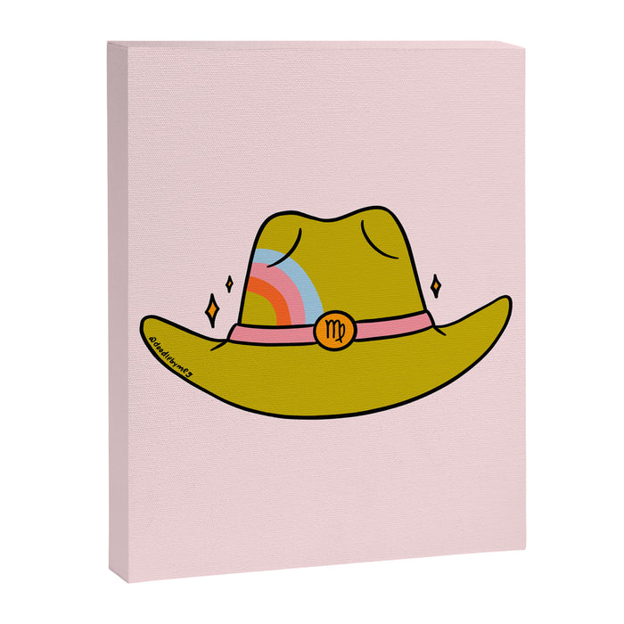 Virgo Cowboy Hat Canvas Print Gallery Image 1