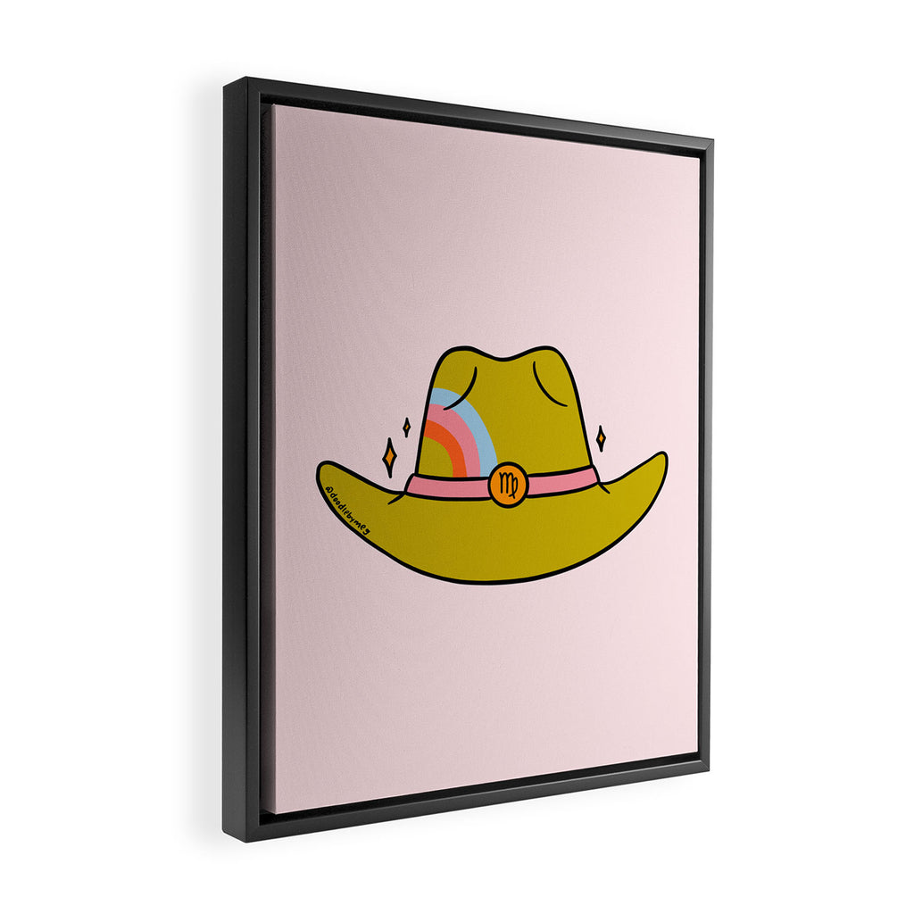 Virgo Cowboy Hat Framed Canvas Print Gallery Image 2