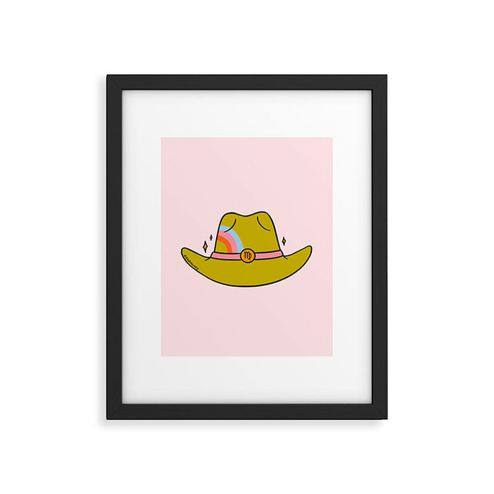 Virgo Cowboy Hat Framed Art Print Gallery Image 1
