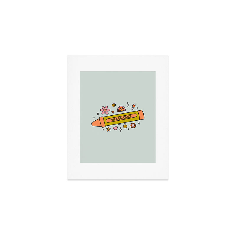 Virgo Crayon Art Print Gallery Image 1