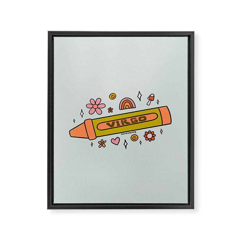 Virgo Crayon Framed Canvas Print Gallery Image 8