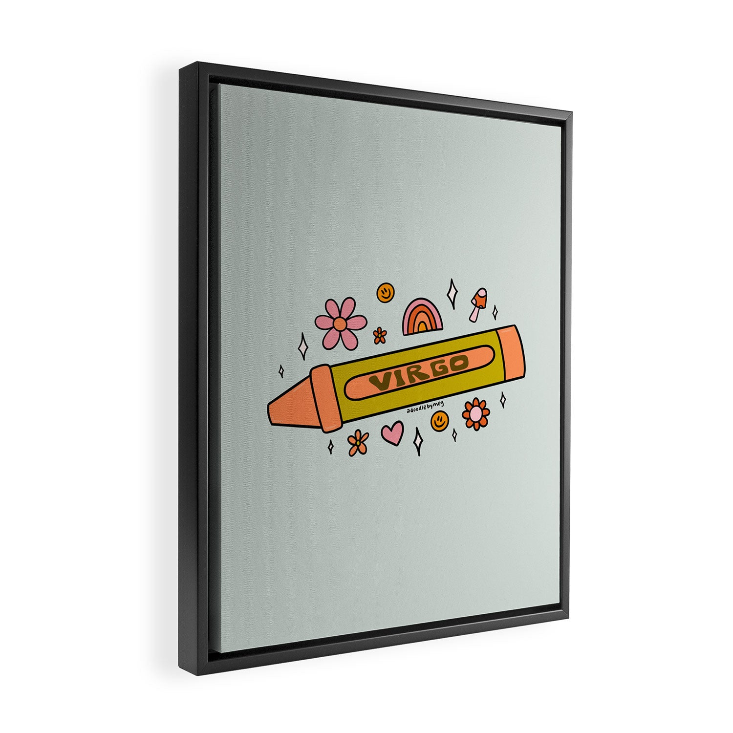 Virgo Crayon Framed Canvas Print Gallery Image 2