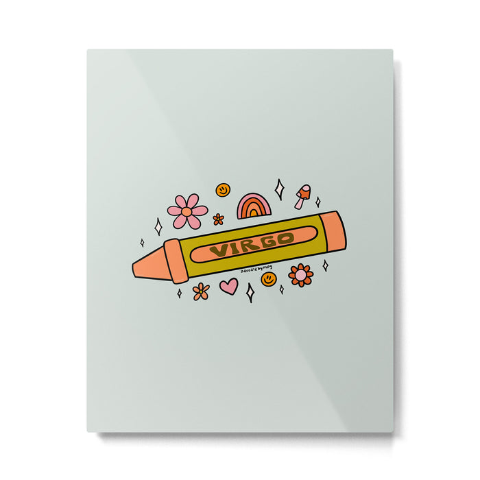 Virgo Crayon Metal Print Gallery Image 1