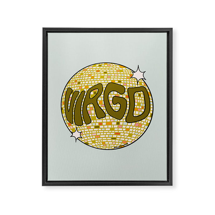 Virgo Disco Ball Framed Canvas Print Gallery Image 1