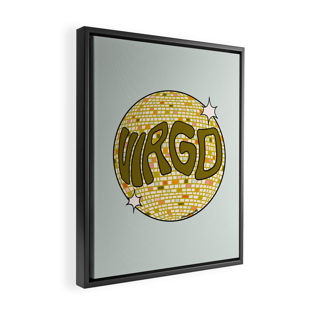 Virgo Disco Ball Framed Canvas Print Gallery Image 2