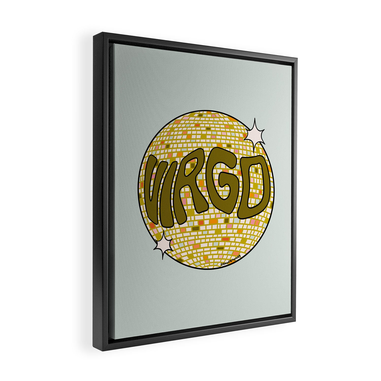 Virgo Disco Ball Framed Canvas Print Gallery Image 2