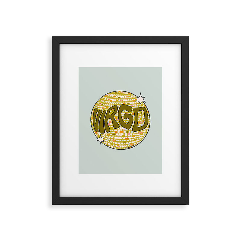 Virgo Disco Ball Framed Art Print Gallery Image 6