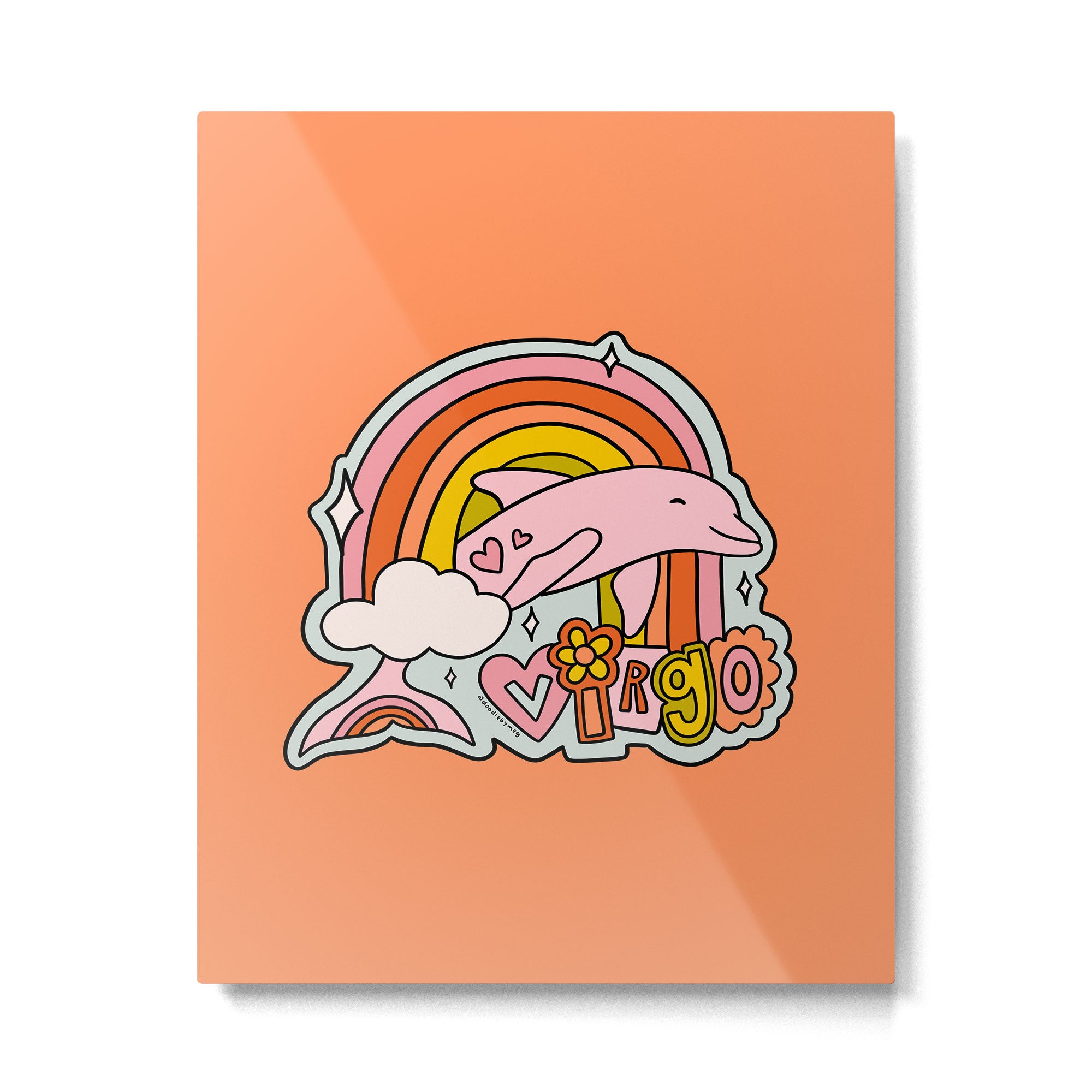 Virgo Dolphin Metal Print Gallery Image 6