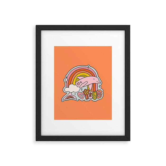 Virgo Dolphin Framed Art Print Gallery Image 1