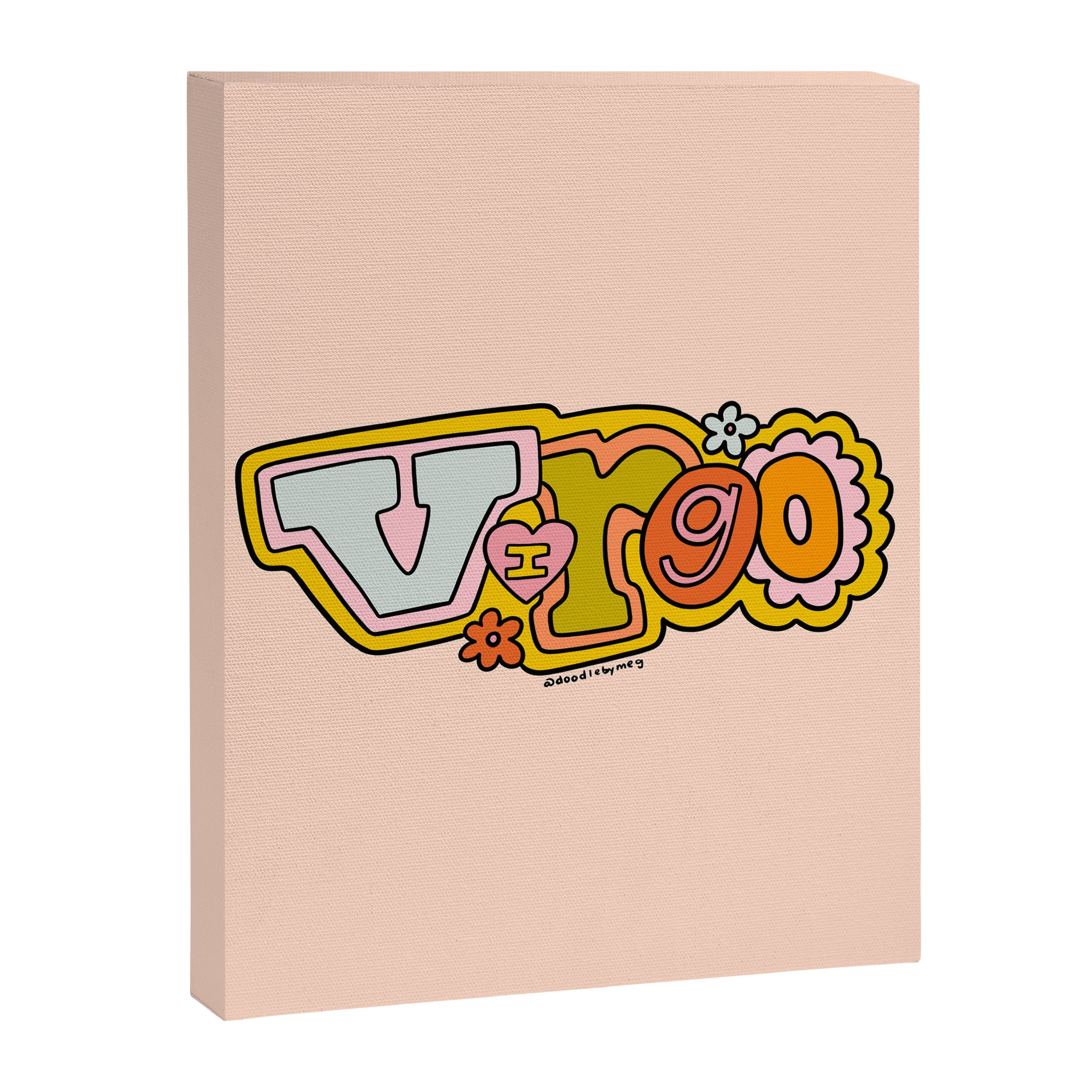 Virgo Doodle Letters Canvas Print Gallery Image 8