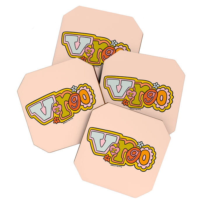 Virgo Doodle Letters Coaster Gallery Image 1