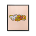 Virgo Doodle Letters Framed Canvas Print Gallery Image 8