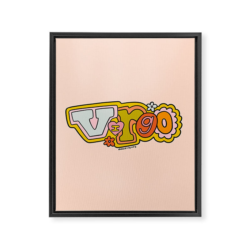 Virgo Doodle Letters Framed Canvas Print Gallery Image 8