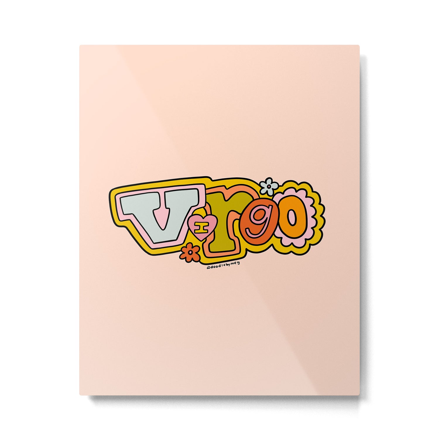 Virgo Doodle Letters Metal Print Gallery Image 6