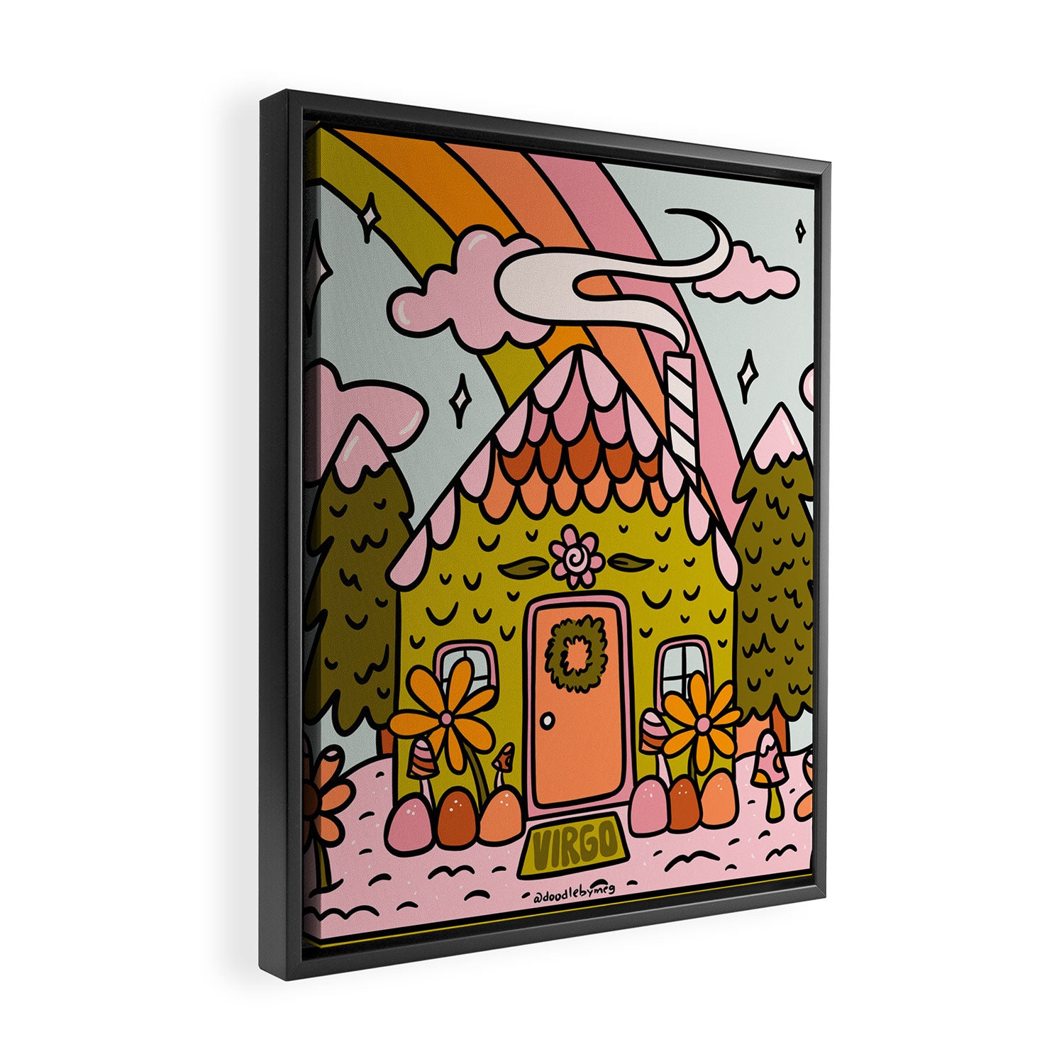Virgo Gingerbread House Framed Canvas Print Gallery Image 2