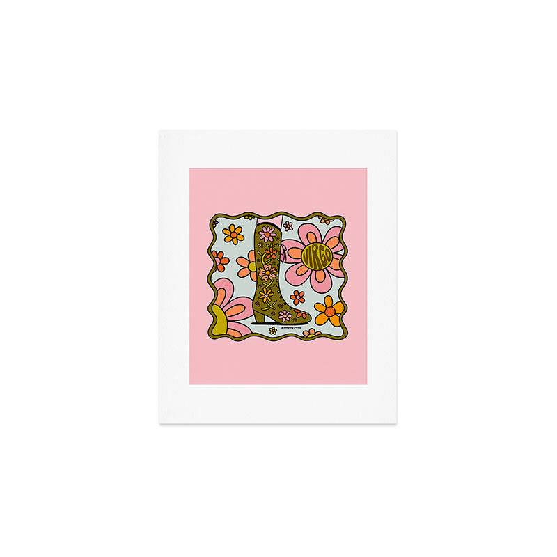 Virgo Groovy Boot Art Print Gallery Image 1