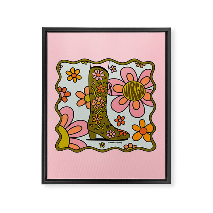 Virgo Groovy Boot Framed Canvas Print Gallery Image 1