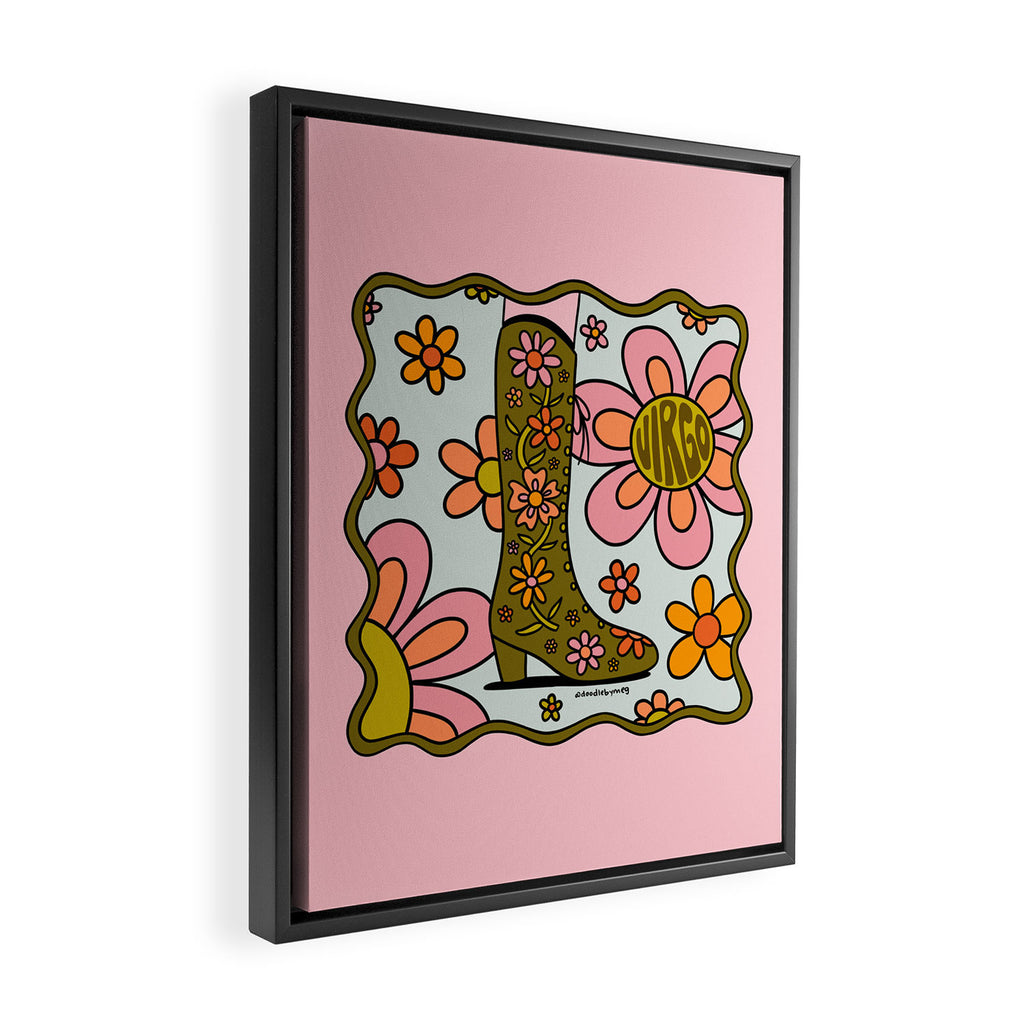 Virgo Groovy Boot Framed Canvas Print Gallery Image 2