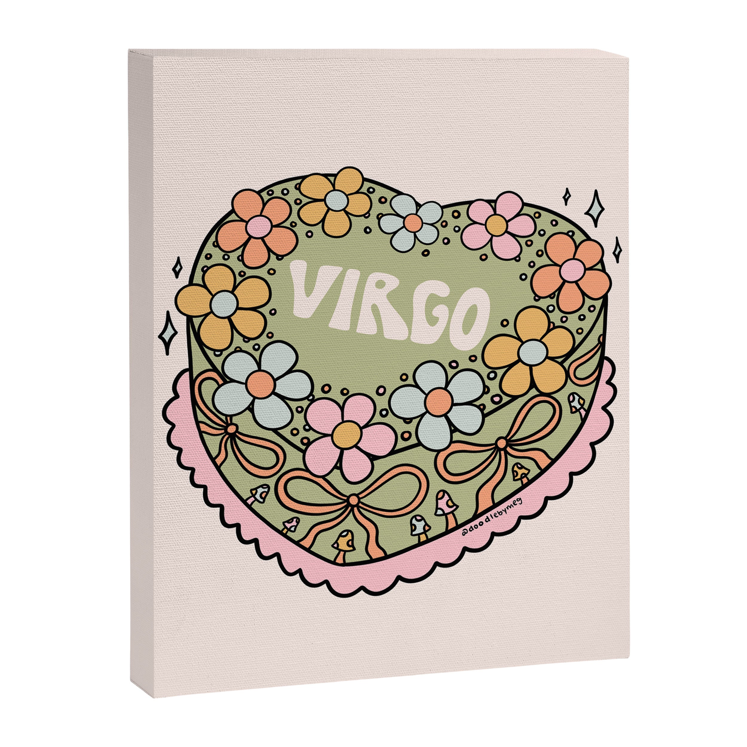 Virgo Heart Cake Canvas Print Gallery Image 8