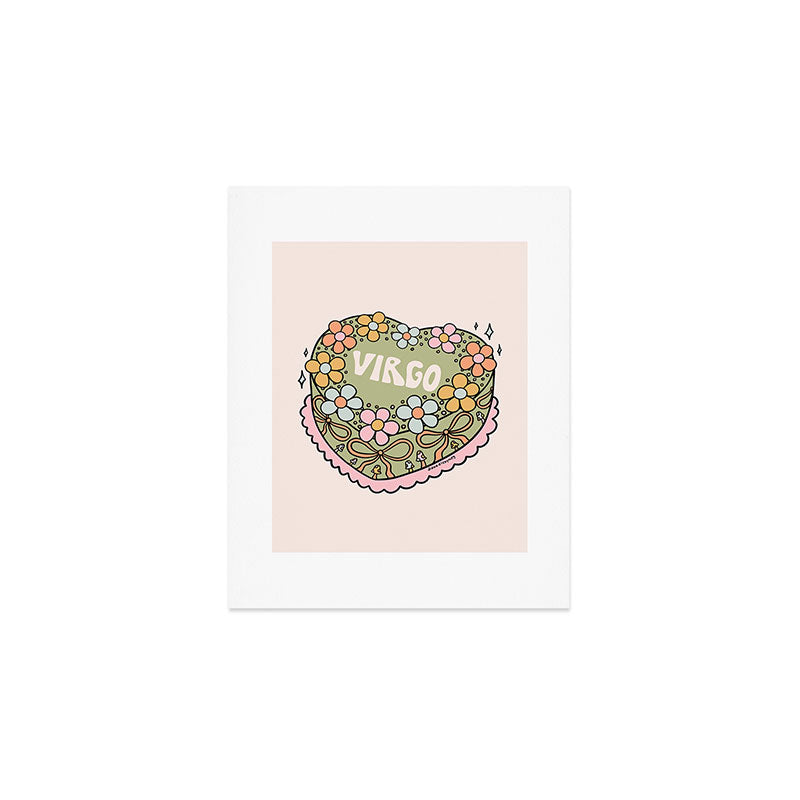 Virgo Heart Cake Art Print Gallery Image 1
