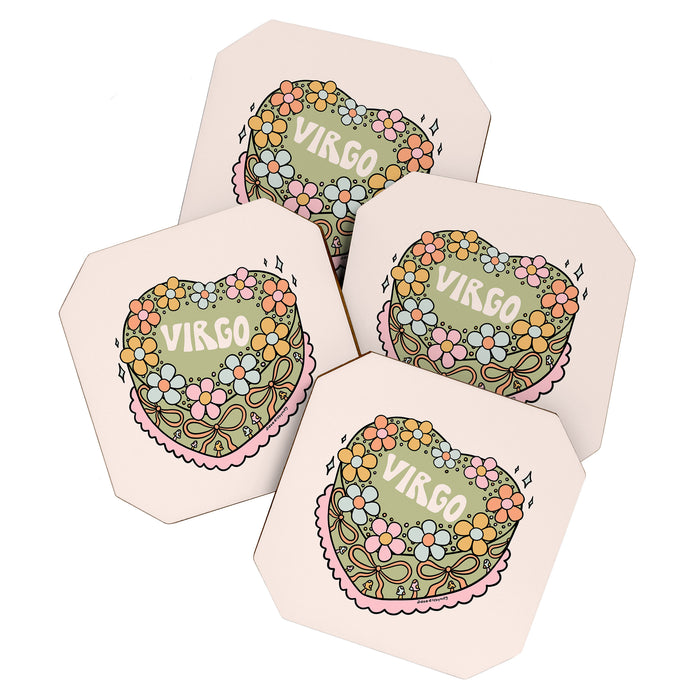 Virgo Heart Cake Coaster Gallery Image 1