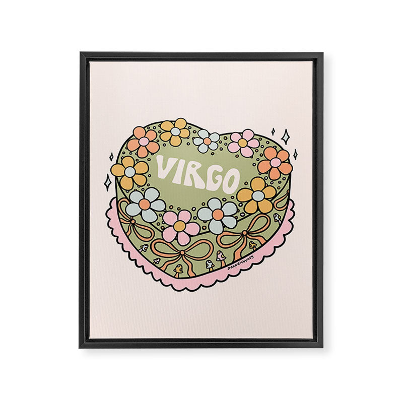 Virgo Heart Cake Framed Canvas Print Gallery Image 8