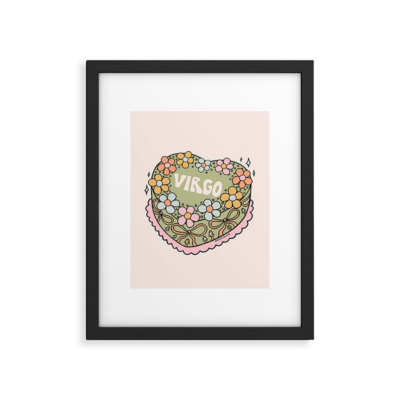 Virgo Heart Cake Framed Art Print Gallery Image 6