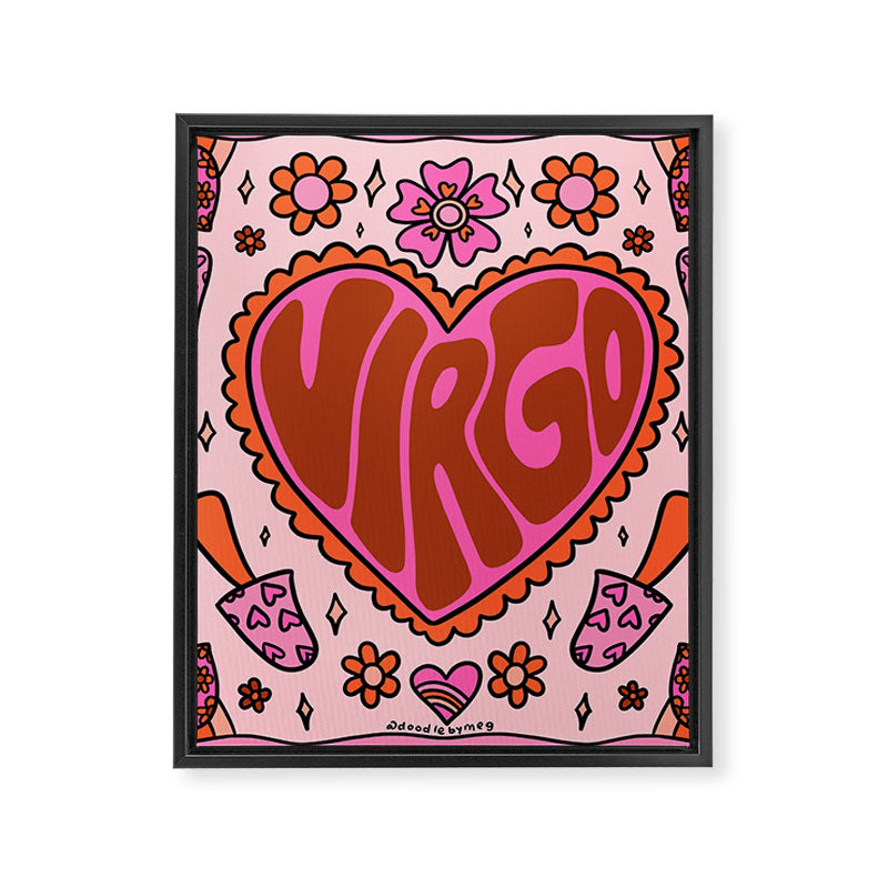Virgo Heart Framed Canvas Print Gallery Image 8