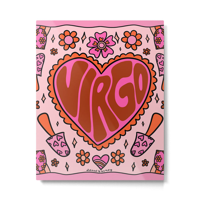 Virgo Heart Metal Print Gallery Image 1