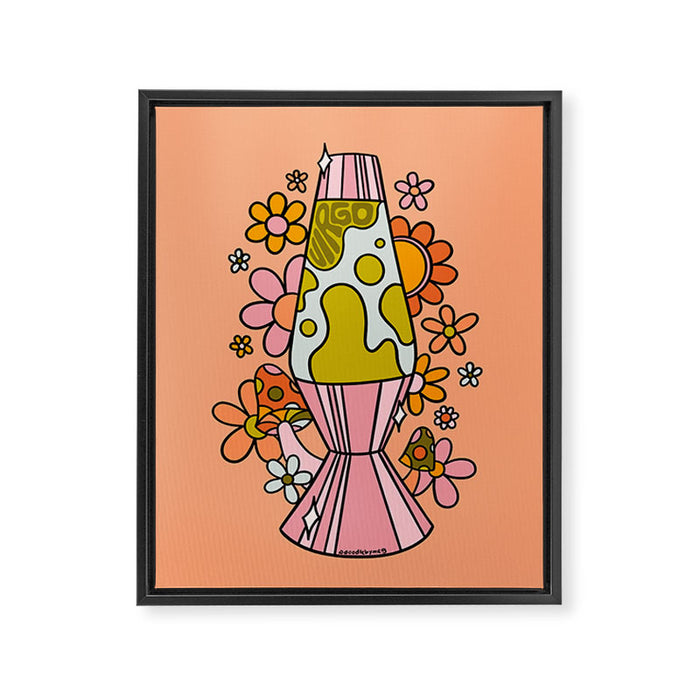 Virgo Lava Lamp Framed Canvas Print Gallery Image 1