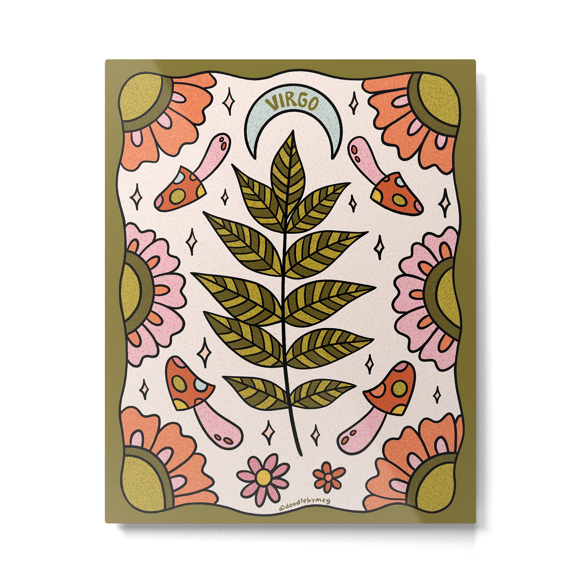 Virgo Leaf Metal Print Gallery Image 6