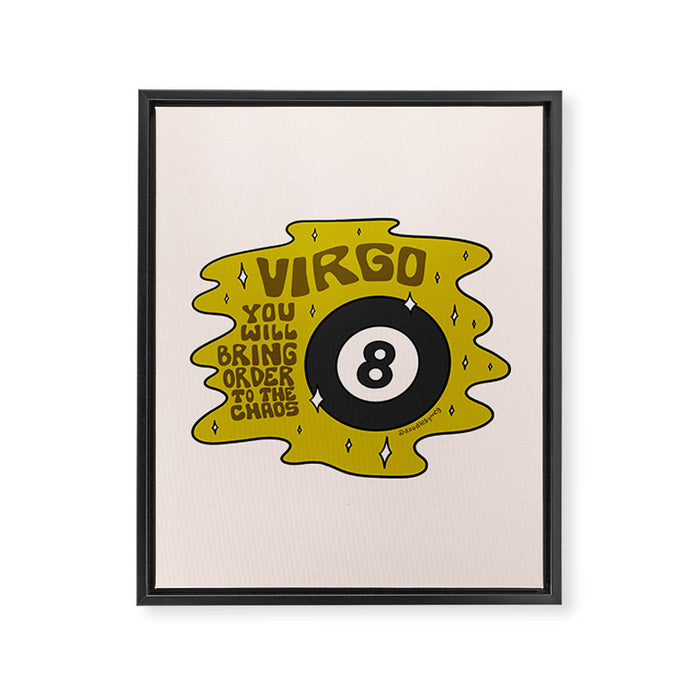 Virgo Magic 8 Ball Framed Canvas Print Gallery Image 1