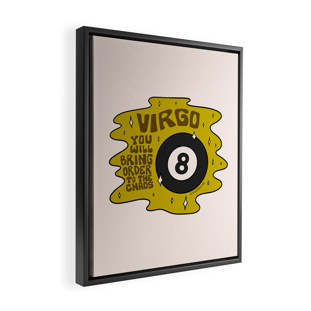 Virgo Magic 8 Ball Framed Canvas Print Gallery Image 2
