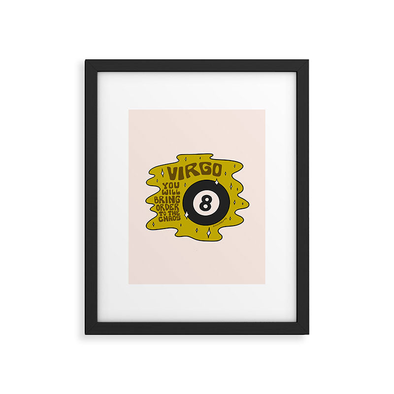 Virgo Magic 8 Ball Framed Art Print Gallery Image 6