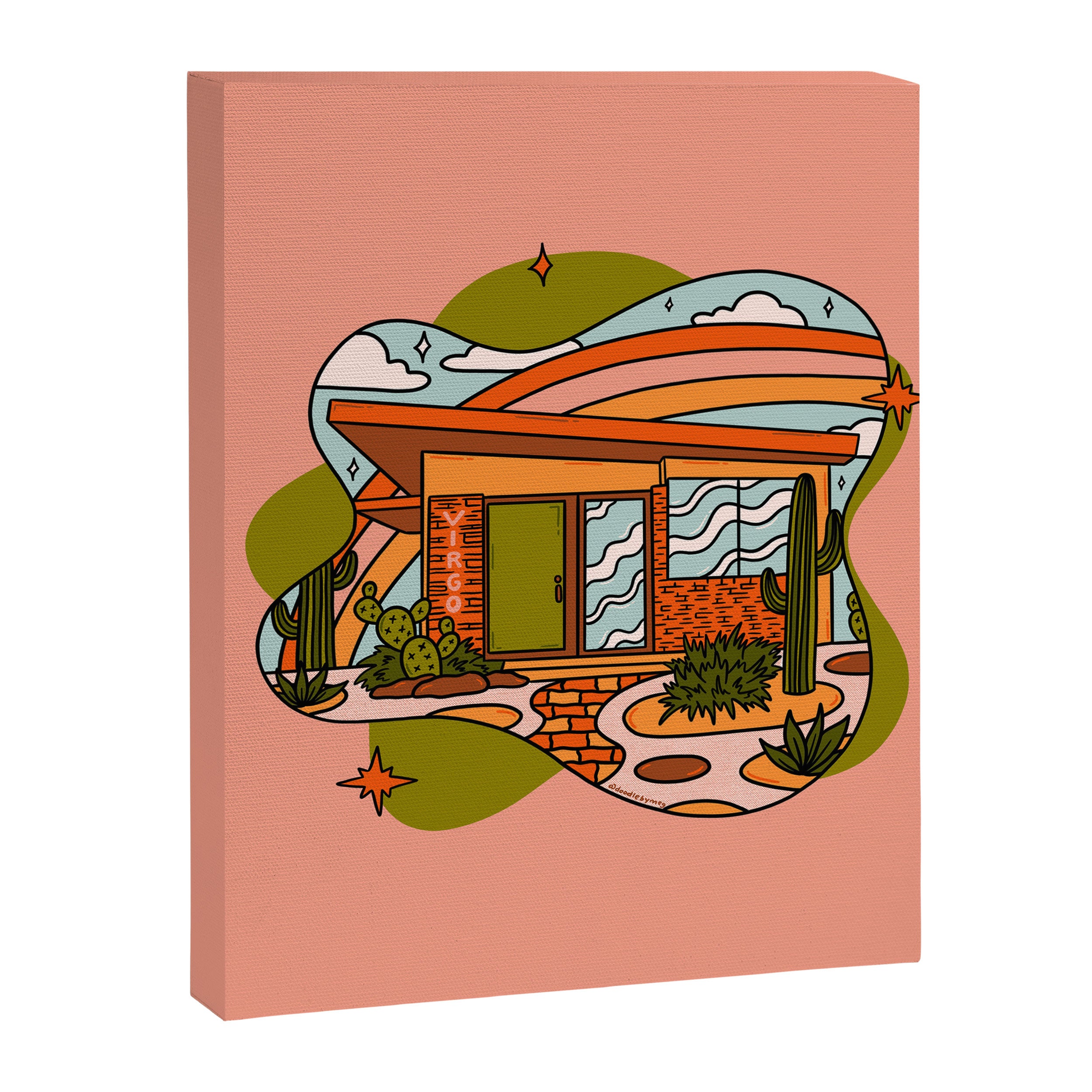 Virgo Mid Century House Canvas Print Gallery Image 8