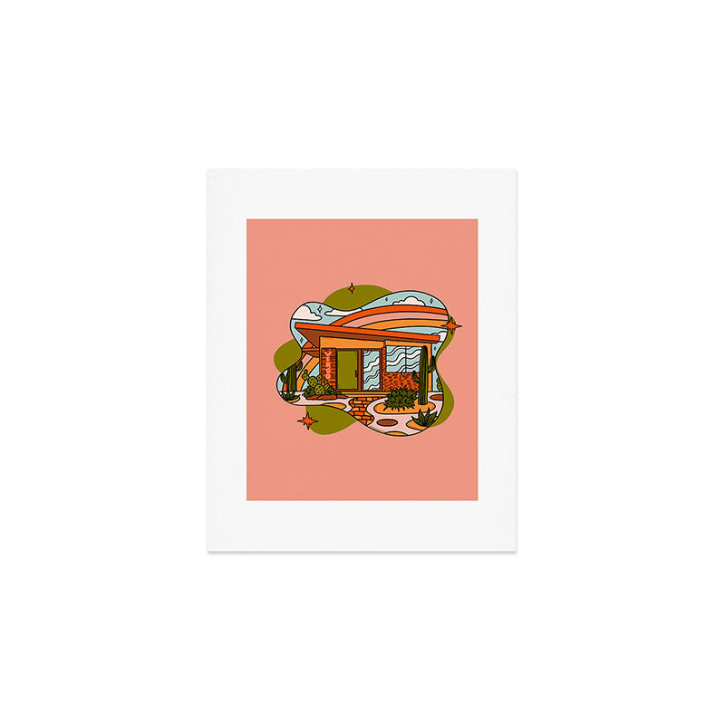 Virgo Mid Century House Art Print Gallery Image 1
