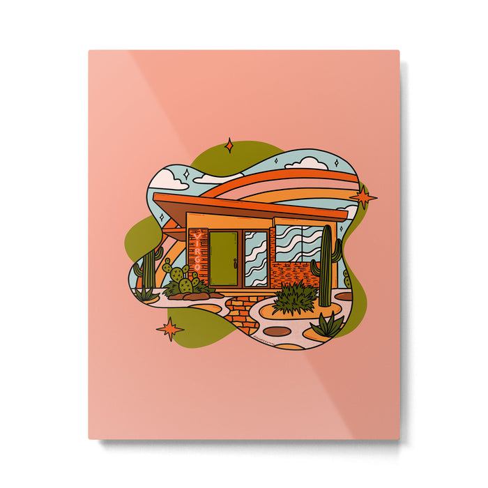 Virgo Mid Century House Metal Print Gallery Image 1