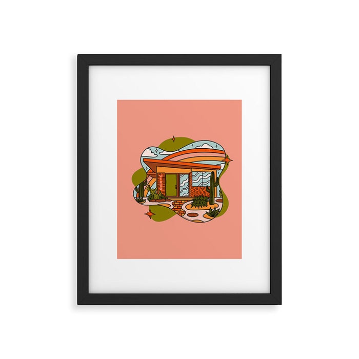 Virgo Mid Century House Framed Art Print Gallery Image 1