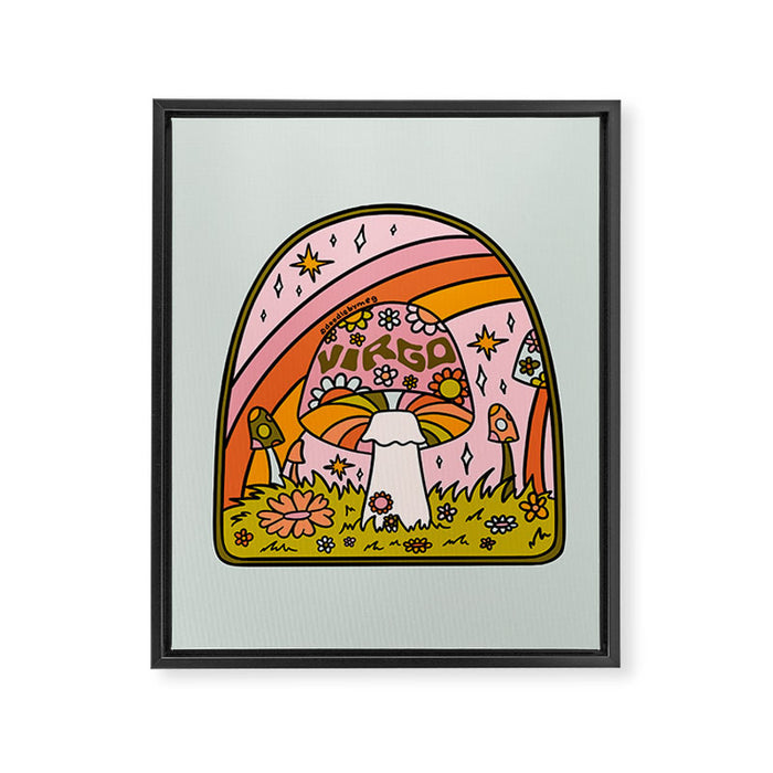 Virgo Mushroom Framed Canvas Print Gallery Image 1